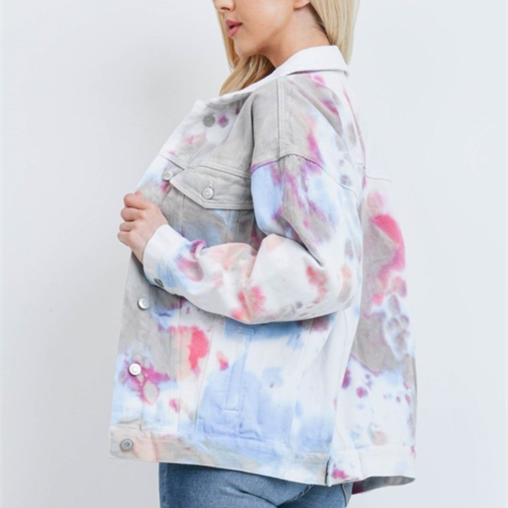 BOHO BEAUTY Tie Dye Denim Jacket - Picture 5 of 8